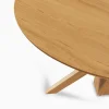 ⁦KIMOTO | שולחן אוכל עגול נפתח בגוון אלון⁩ – תמונה ⁦9⁩